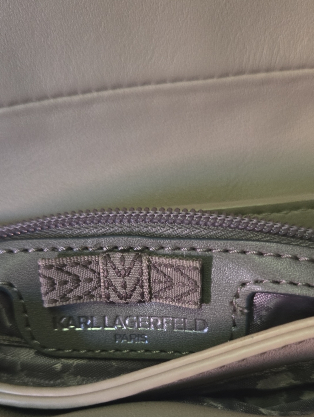EUC KARL BEIGE Leather Bag 🤩 - Picture 9 of 14